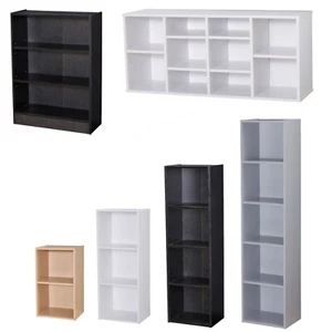 Cube Bookshelf Storage Organiser Shelving Wooden Display Stand 2 3 4 5 10 Tier - Picture 1 of 96