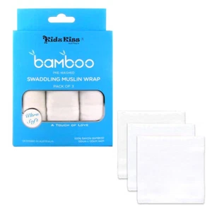 Pack of 3 Swaddling Muslin Wrap 120x120cm each - Picture 1 of 4