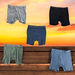Hanes Originals SuperSoft Boys Tagless Boxer Briefs 5 Pack Kids Size Large - Picture 1 of 7