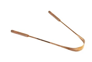 Zenia Pure Copper Metal Tongue Cleaner Tongue Scraper Remove Bad Breath - Picture 1 of 1