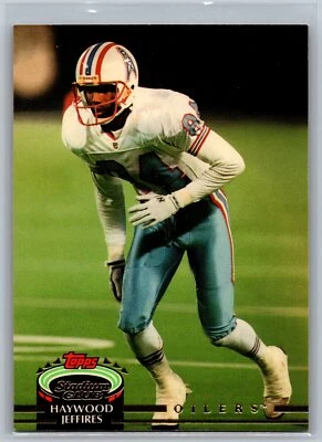Haywood Jeffires 1992 Stadium Club FOOTBALL #373 Houston Oilers - Image 1 of 2