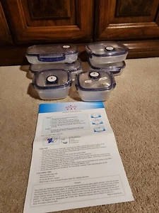 Whistle Vac Food Storage Container 6 Piece Set QVC - Bild 1 von 10