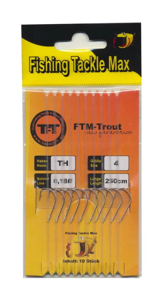 FTM TH Teighaken Silber gebunden 250 cm verschiedene Größen Fishing Tackle Max