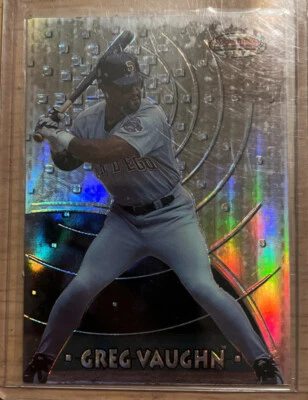 1997 Bowman's Best Refractor Greg Vaughn Card #53 San Diego Padres - Image 1 of 3