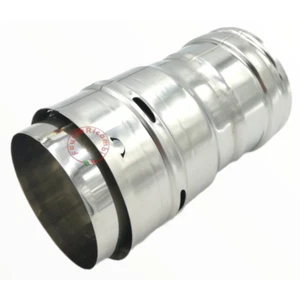 ROCCHEGGIANI ADAPTATEUR DE TUBE FLEXIBLE À FEMELLE RIGIDE Ø 100 EN ACIER INOXYDA - Picture 1 of 1