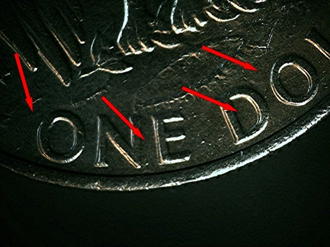 1971 Eisenhower Dollar - Double Reverse - 'ONE DOLLAR' Cover