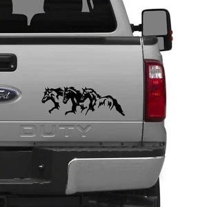 Three Horses Running - Bumper Sticker Equestrian Decals Horse Lovers Stickers - Picture 1 of 2