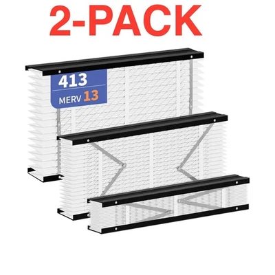 Paquete de 2 - Filtro de repuesto para Aprilaire 413 - MERV 13 - Plegable Foto 1 de 3