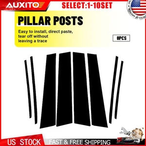 Gloss Black Window Pillar Post Cover Trim For Toyota RAV4 2013 2014-2015 8-80X - Picture 1 of 11