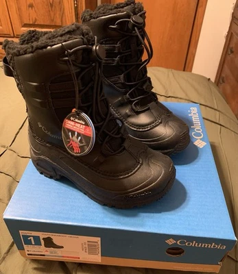 Columbia Youth Bugaboot Celsius Impermeable Invierno Botas de Nieve Negras Niños Foto 1 de 4