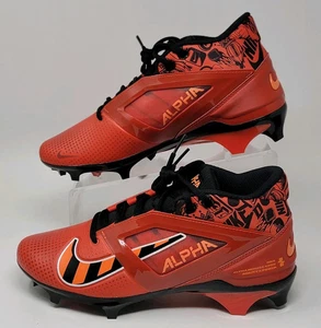 Men's Size 10.5 Nike Alpha Menace 4 Pro Picante Red Football Cleats FQ3984-600 - Picture 1 of 5