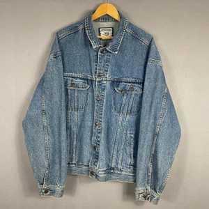 Chaqueta vaquera Lee vintage para hombre XXL 2XL azul pesado camionero grunge abrigo Y2K  - Imagen 1 de 15