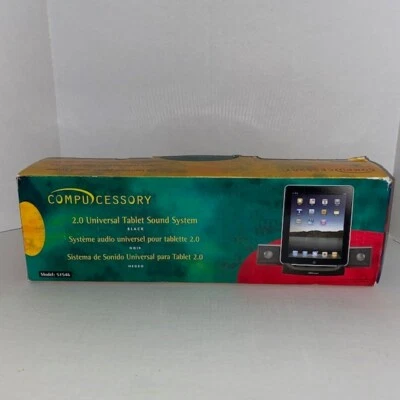 Compucessory Universal Tablet Sound System, 4-Watt, Black New - Image 1 of 4