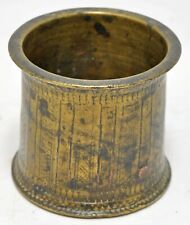 Antique Brass Round Holy Water Panchpatra Pot Original Old Hand Crafted Engraved