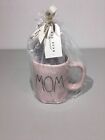 RAE DUNN MOTHERS DAY MUG "MOM" SOLID WHITE W/ PENCIL AND PAD (NEW)