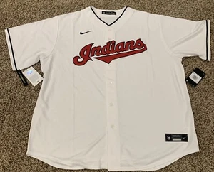 Nike Cleveland Indians White Home Team Jersey 2020 MLB Retro Men's Size XXL NWT - Picture 1 of 17