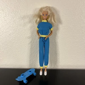 Vintage Skateboard Barbie! W Blue Skate Board! - Picture 1 of 12