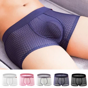 Calzoncillos sexy para hombre transparentes de malla boxer ropa interior pantalones cortos calzoncillos ropa interior · - Imagen 1 de 18