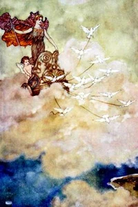 Edmund Dulac Venus in Her Chariot 1908 17"x 22" Archival Art Print - Picture 1 of 1