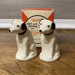 Nipper RCA Victor Salt Pepper Shakers Original Box New NOS Vintage USA - Picture 1 of 18