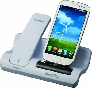 iCreation G-500 Weiß Samsung Galaxy Dockingstation mit Bluetooth Handset - Afbeelding 1 van 3