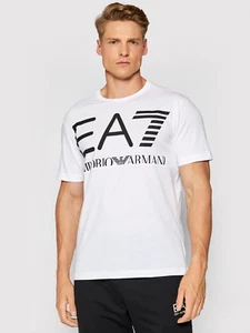Emporio Armani EA7 Men's White SS Logo Print Crewneck T-Shirt (L-XL) (NWT) - Picture 1 of 6