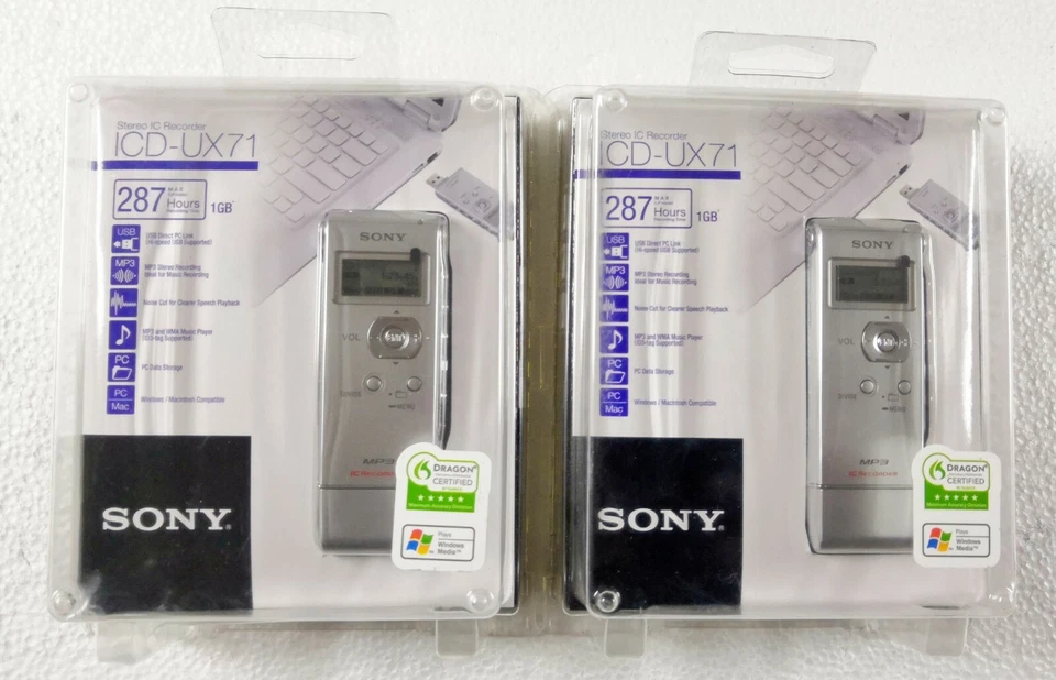 Sony Icd-ux71 Digital Voice Recorder With 1gb Flash Memory