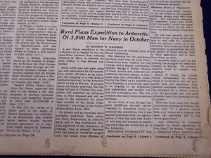 1949 AGOSTO 3 NEW YORK TIMES - BYRD PLANES EXPEDITION - NT 3210 - Foto 1 di 2