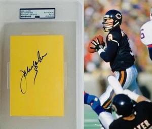 PSA DNA Jim McMahon Signed 4x6 Index Card Certified Slabbed BYU Chicago Bears - Picture 1 of 3