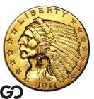 New Listing1911 Quarter Eagle, $2.5 Gold Indian * Free Shipping!