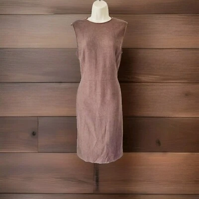 Vestido sin mangas Ralph Lauren para mujer etiqueta negra marrón lana y cachemir talla 10  Foto 1 de 4