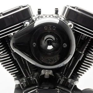 S&S Teardrop Air Cleaner Black Cover, Stealth Slasher Harley M8 17-24 - 170-0533 - Picture 1 of 3