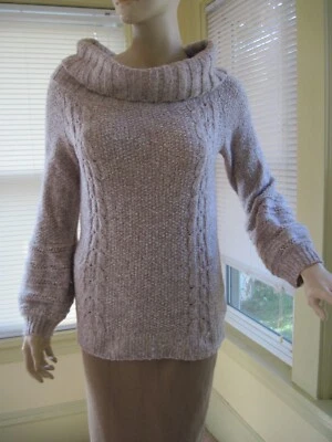 Anthropologie SLEEPING ON SNOW Suéter Rosa Capucha Cuello Largo Romántico Boho Talla S Foto 1 de 4