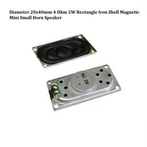 Diámetro 20x40mm 4 ohmios 2W Rectangular Carcasa de Hierro Magnético Mini Cuerno de Audio Altavoz - Imagen 1 de 5