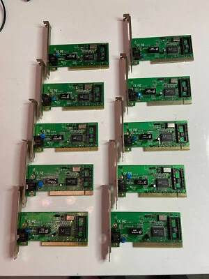 Lote de 10 Tarjetas de red ethernet Realtek RTL8139C 10/100 Mbps PCI - Imagen 1 de 3