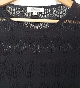 Somerset By Alice Temperley Crochet Black Dress| Gothic Style| Size 8