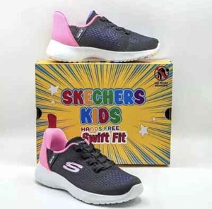 Zapatillas Skechers para niños y niñas Swift Fit - ROSA/NEGRO (Seleccionar talla: 12-2) NUEVAS - Imagen 1 de 6