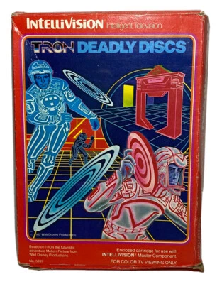 Tron Deadly Discs (Intellivision, 1982) Mattel Video Game Incomplete *READ* - Image 1 of 4