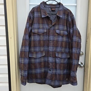 Burton Mens 2XL Dags Plaid Flannel Jacket Riding Shirt Snowboarding Winter Lined - Picture 1 of 13
