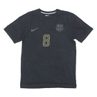 NIKE FC Barcelona #8 Iniesta Fan Mens T-Shirt Black Crew Neck M