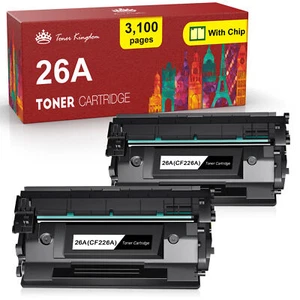 Cartucho de tóner 2PK CF226A negro para HP 26A Laserjet Pro M402dn M402n M426fdw - Imagen 1 de 6