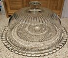 Vintage Large Arcoroc Glass Dome With Base From France For Cake, Sandwichs Etc 