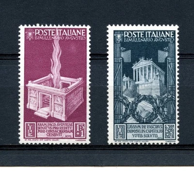 Italy #385-386 (I519) Hi Values 1937 issue, MNH, FVF, CV$208.00 - Image 1 of 2
