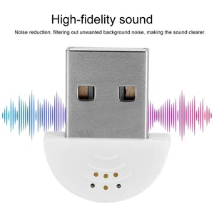 (Weiß) Mikrofon USB-Gesangsmikro PC Notebook Klinkenanschluss - Afbeelding 1 van 12