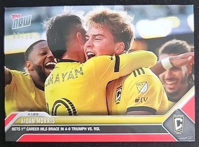 Aidan Morris 2023 Topps Now MLS 1st Brace Red #55 Columbus crew #09/10 - Image 1 of 3
