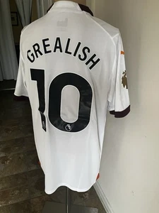 Grealish #10 Manchester City White Away Jersey US Adult Large - Picture 1 of 6