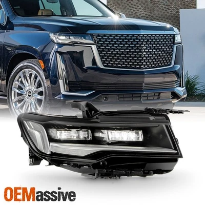 For 21-24 Cadillac Escalade Luxury/ Premium LED Beam Chrome Trim Headlight Right — 第 1/4 张图片