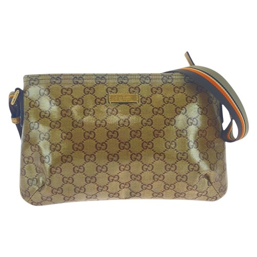 GUCCI GG cristallo 189749 borsa porta diagonale beige tela rivestita GG
