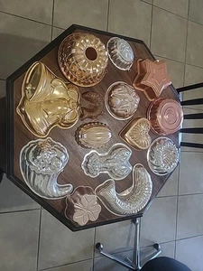 14 Vintage Copper Jello Molds Lot Collectibles Metal Hearts, Fish, Bundt Clean - Picture 1 of 24