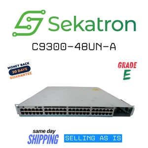 ♻️ Cisco Catalyst C9300-48UN-A 48-portowy przełącznik 5G / 10G UPOE – na części⚡Szybka wysyłka - Zdjęcie 1 z 2